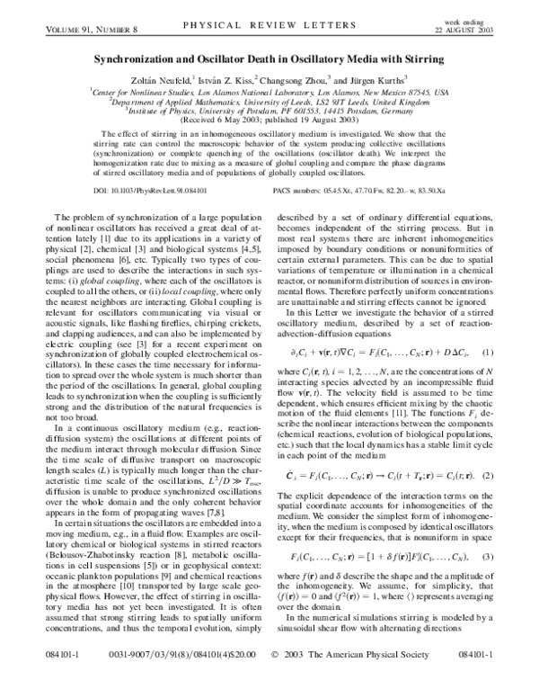 Synchronization and Oscillator Death in Oscillatory Media with Stirring