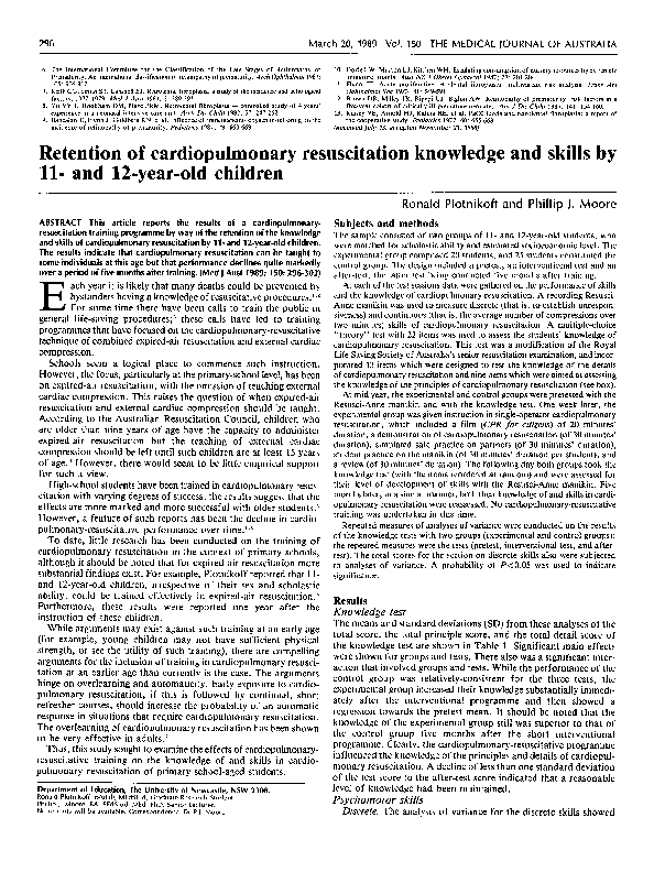 (PDF) Retention of cardiopulmonary resuscitation knowledge and skills ...