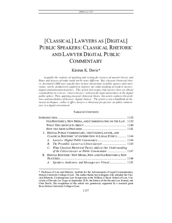 (PDF) Lawyer Digital Public Commentary
