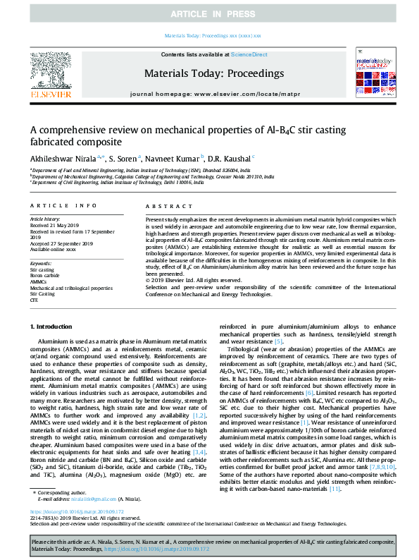 (PDF) A comprehensive review on the mechanical properties of waste tire ...