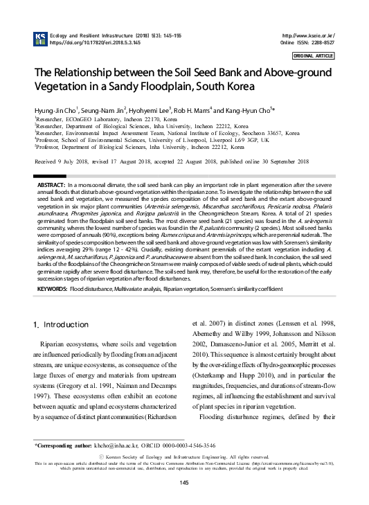 (PDF) The Relationship between the Soil Seed Bank and Above-ground ...