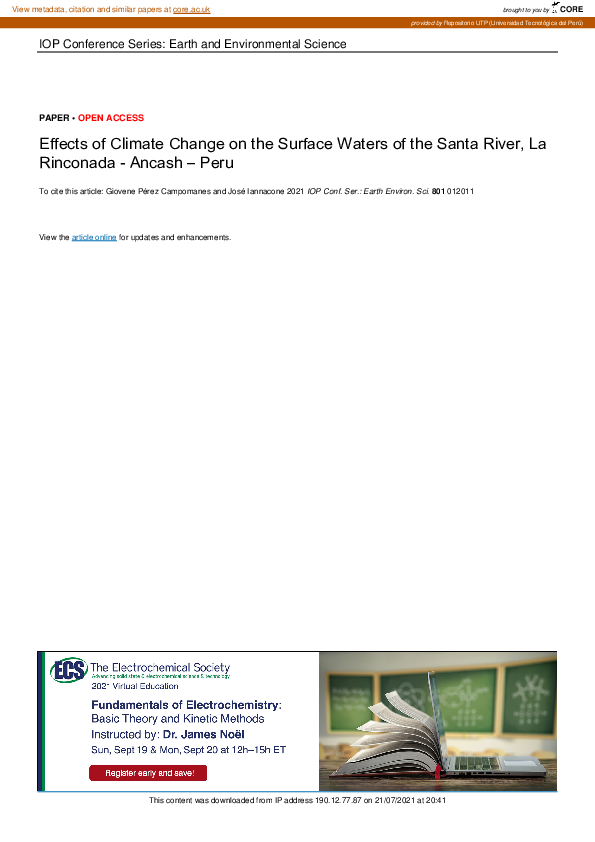 (PDF) Effects of Climate Change on the Surface Waters of the Santa ...