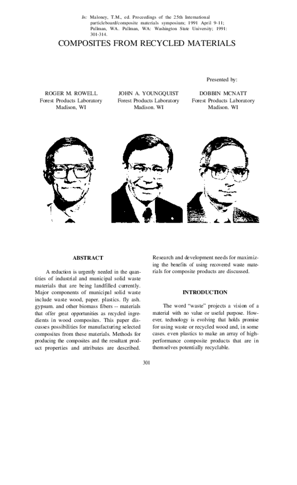 (PDF) Composites from Recycled Materials