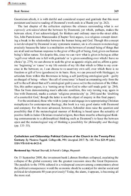 (PDF) Book Review: Catholicism and Citizenship: Political Cultures of ...