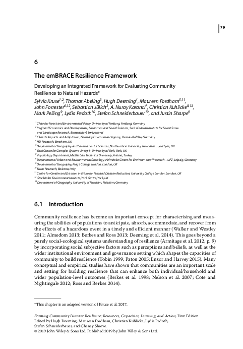 (PDF) The emBRACE Resilience Framework