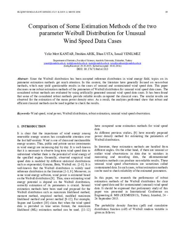 (PDF) A theoretical analysis on parameter estimation for the weibull ...