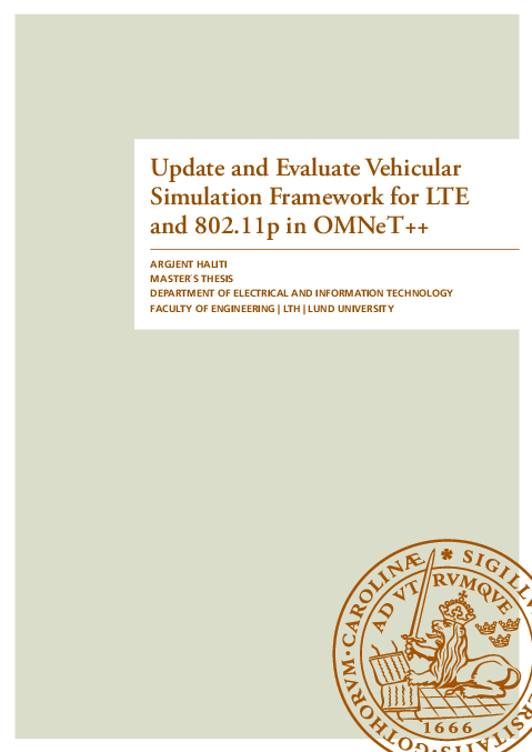 (PDF) Update and Evaluate Vehicular Simulation Framework for LTE and ...