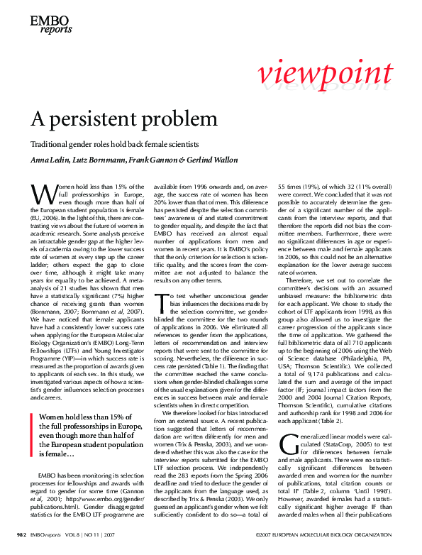 (PDF) A persistent problem