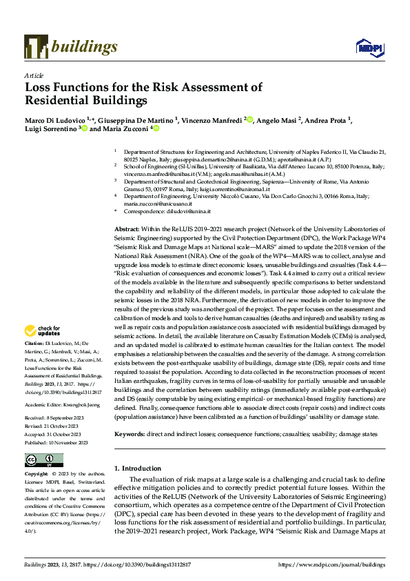 (PDF) Loss Functions for the Risk Assessment of Residential Buildings