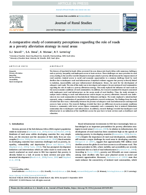 (PDF) A comparative study of community perceptions regarding the role ...