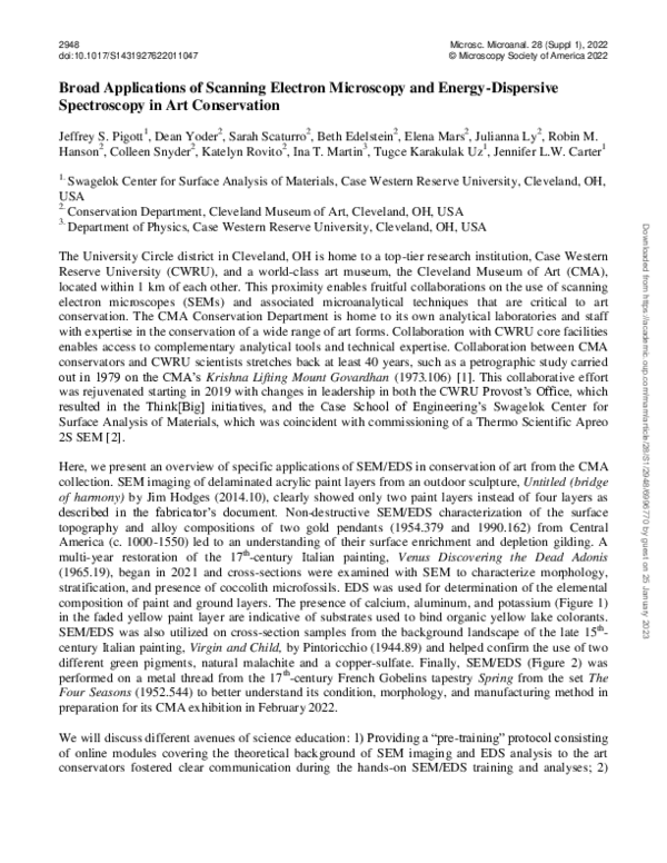 (PDF) Broad Applications of Scanning Electron Microscopy and Energy ...