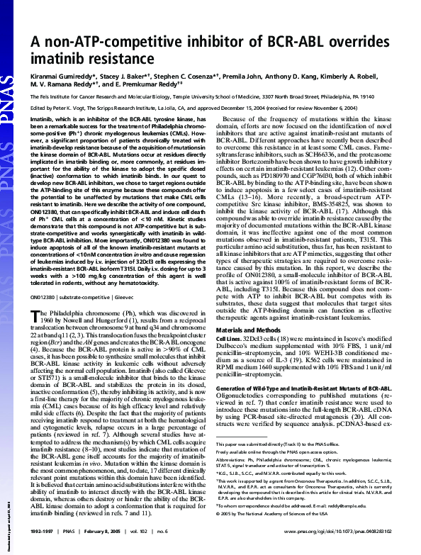 (PDF) A non-ATP-competitive inhibitor of BCR-ABL overrides imatinib ...