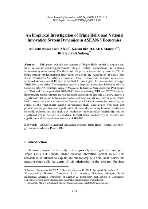 (PDF) An Empirical Investigation of Triple Helix and National ...