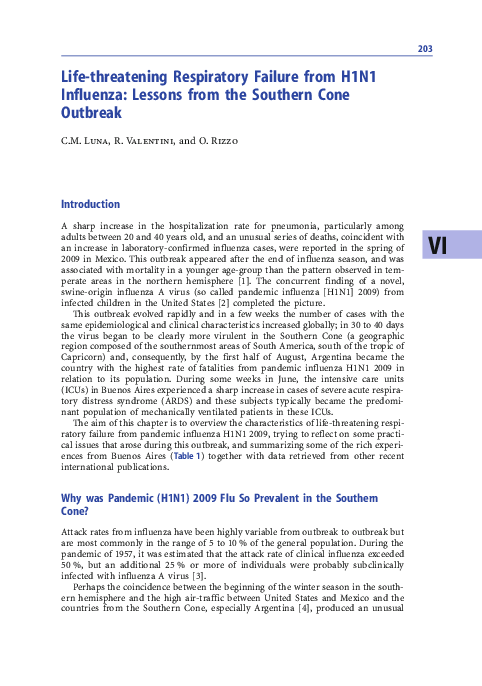 (PDF) Life-threatening Respiratory Failure from H1N1 Influenza: Lessons ...
