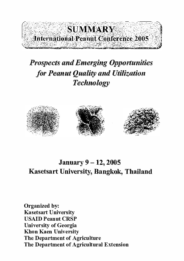(PDF) Selection for Groundnut Varieties with Low Aflatoxin Risk under ...