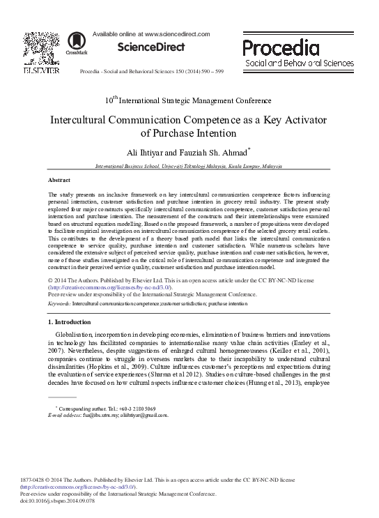 (PDF) Intercultural Communication Competence as a Key Activator of ...