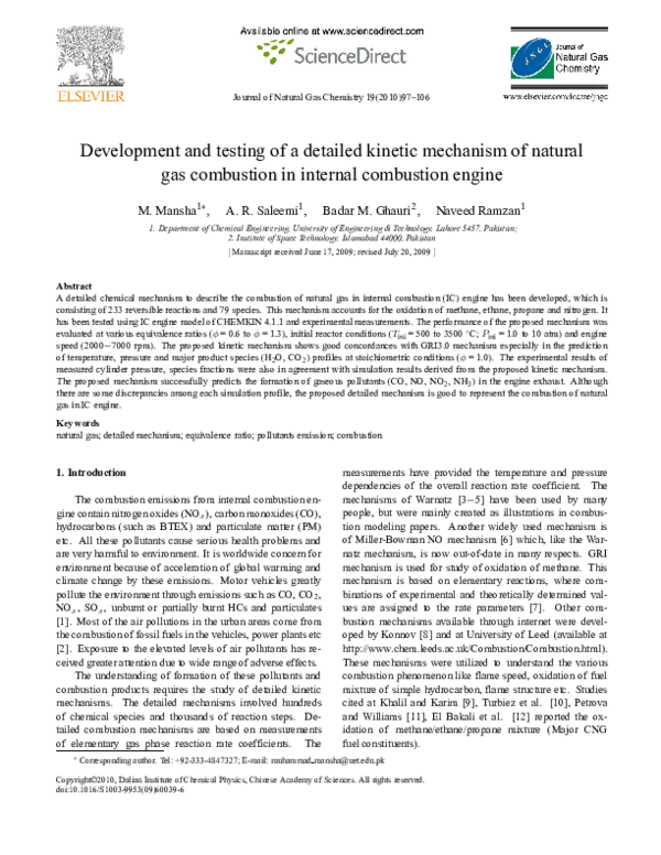 (PDF) Development and testing of a detailed kinetic mechanism of ...