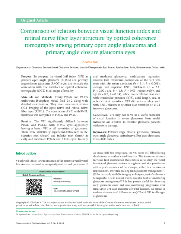 (PDF) Comparison of relation between visual function index and retinal ...