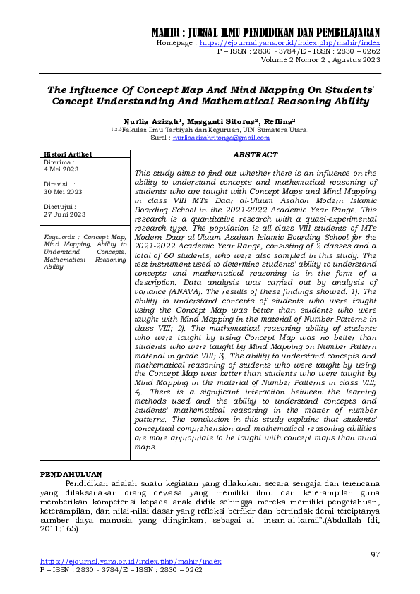 (PDF) The Influence Of Concept Map And Mind Mapping On Students ...