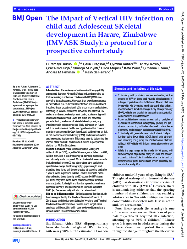 (PDF) The IMpact of Vertical HIV infection on child and Adolescent