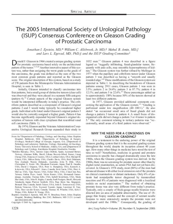 (PDF) The 2005 International Society of Urological Pathology (ISUP ...