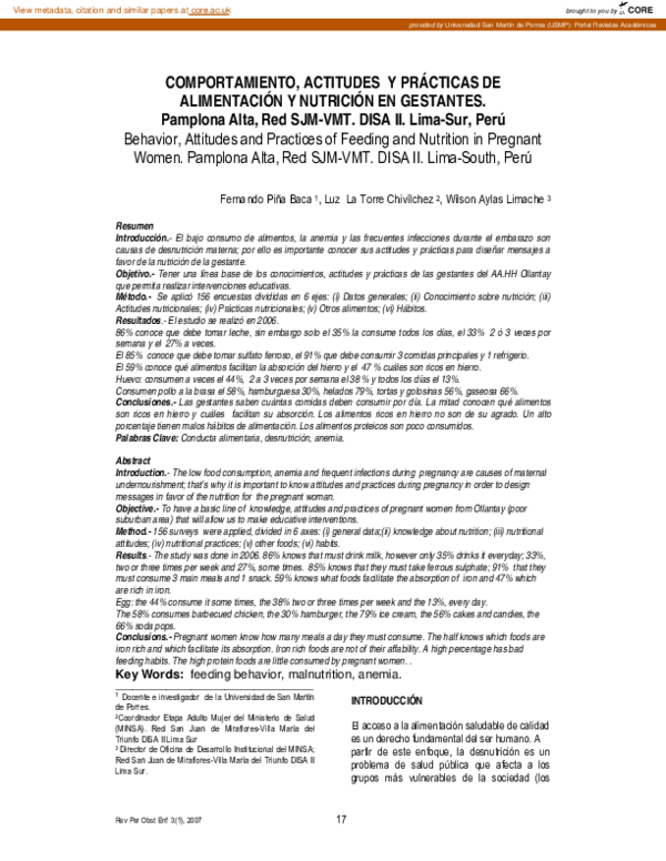 (PDF) Comportamiento, actitudes y prácticas de alimentación y nutrición ...