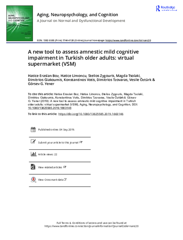 (PDF) A new tool to assess amnestic mild cognitive impairment in ...