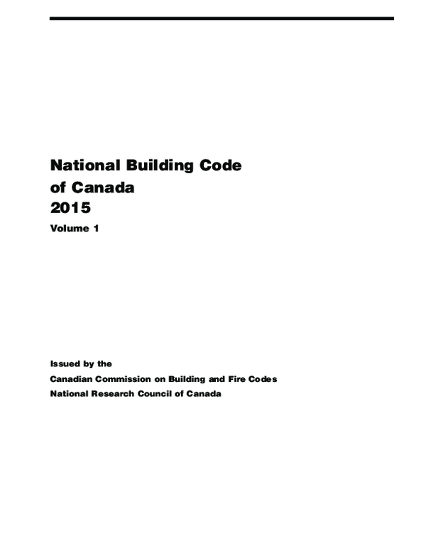 (PDF) National Building Code of Canada 2015