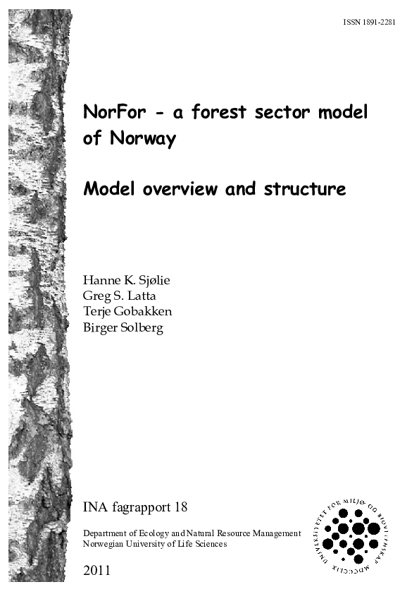 (PDF) NorFor : a forest sector model of Norway : model overview and ...