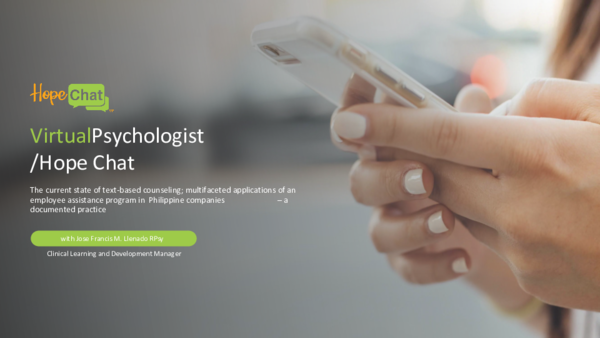 (PDF) Virtual Psychologist HopeChat The current state of text-based ...