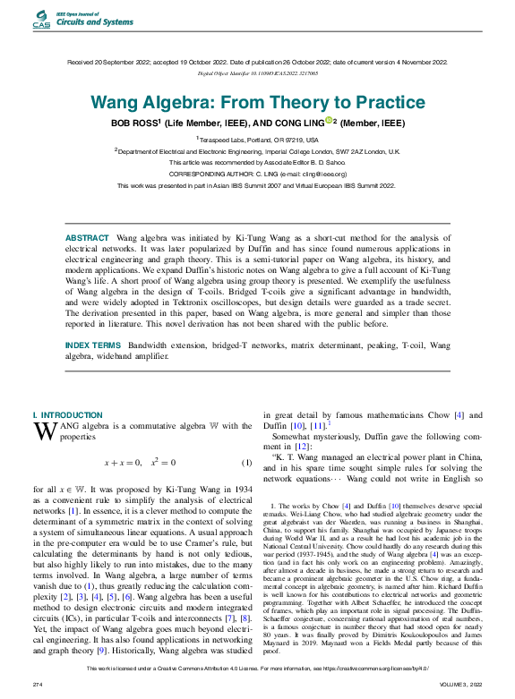 (PDF) Wang Algebra: From Theory to Practice