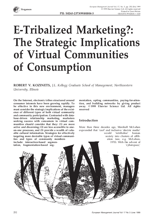 (PDF) E-tribalized marketing?: The strategic implications of virtual ...