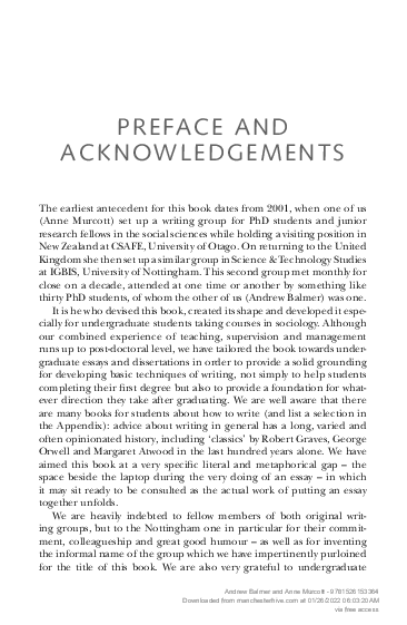 Pdf Preface And Acknowledgements