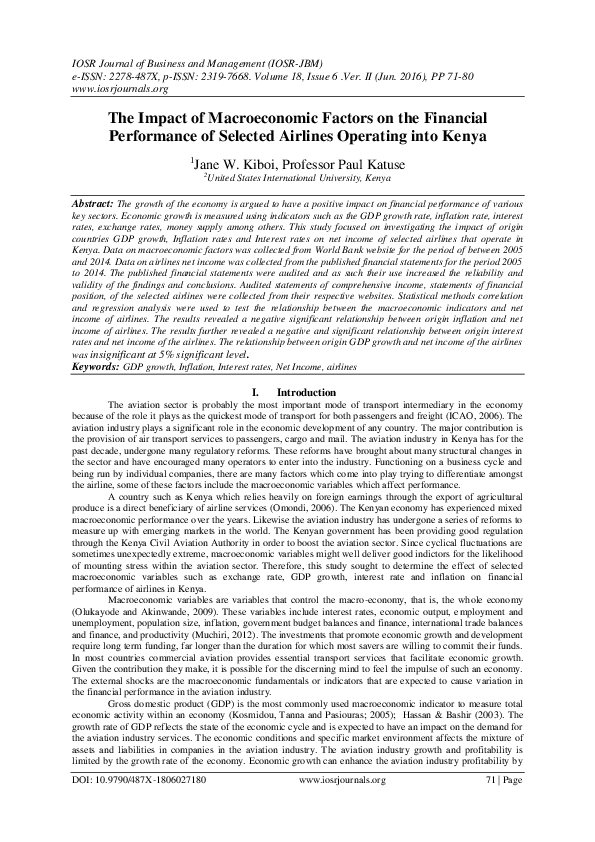(PDF) The Impact of Macroeconomic Factors on Financial Performance of ...