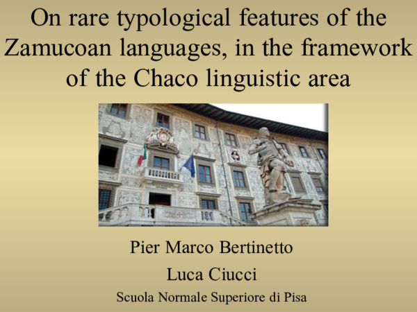 (PDF) On rare typological features of the Zamucoan languages, in the ...