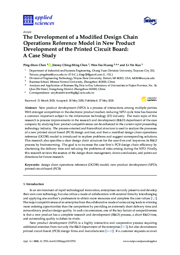 (PDF) The Development of a Modified Design Chain Operations Reference