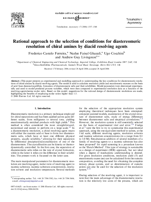 (PDF) Rational approach to the selection of conditions for ...