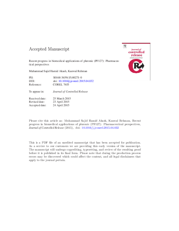 (PDF) Recent progress in biomedical applications of RGD‐based ligand ...