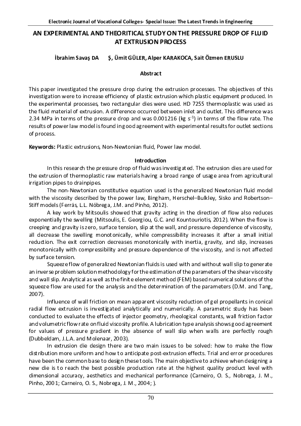 (PDF) An Experimental and Theoritical Study on the Pressure Drop of ...