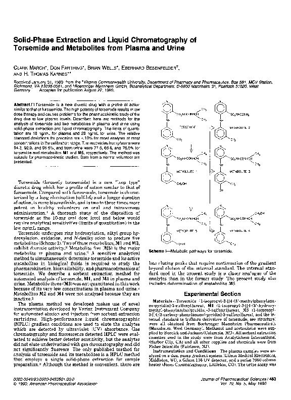 (PDF) Solid phase extraction and liquid chromatography analysis of ...