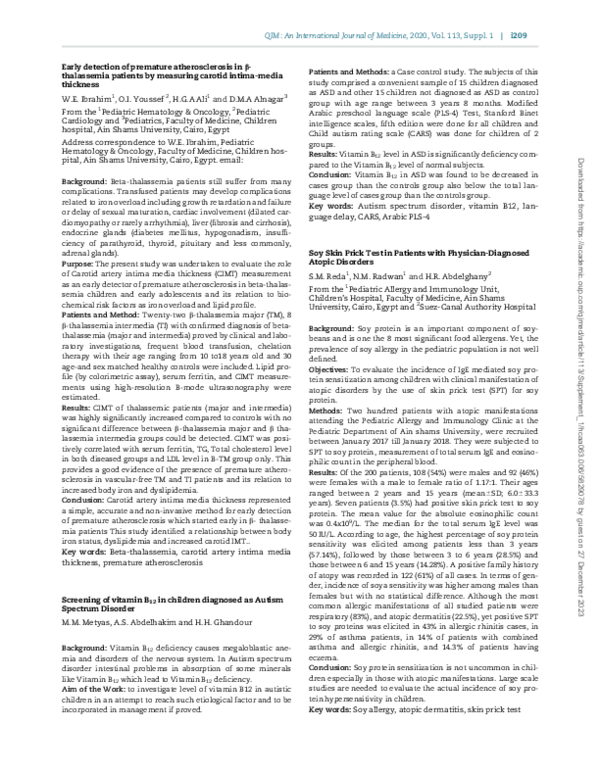(PDF) Screening of vitamin B12 in children diagnosed as Autism Spectrum ...