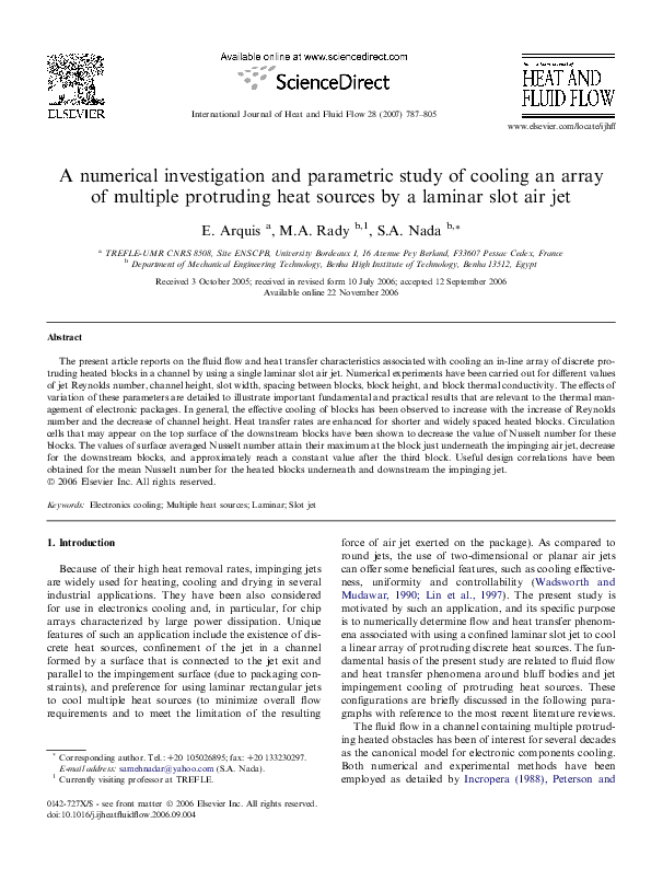 (PDF) A numerical investigation and parametric study of cooling an ...