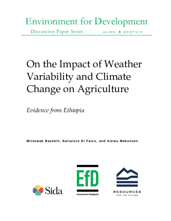 (PDF) On the impact of weather variability and climate change on ...
