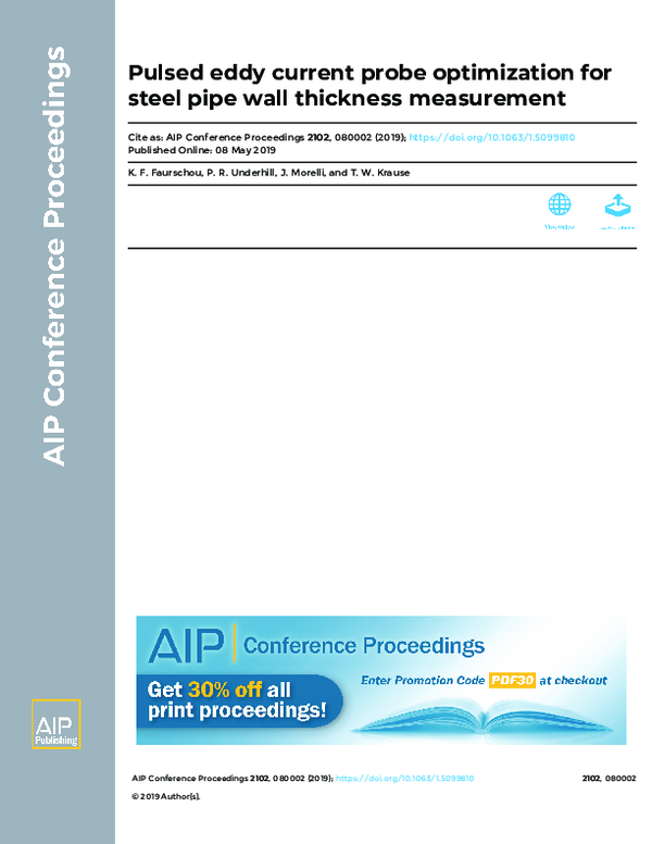 (PDF) Pulsed eddy current probe optimization for steel pipe wall ...
