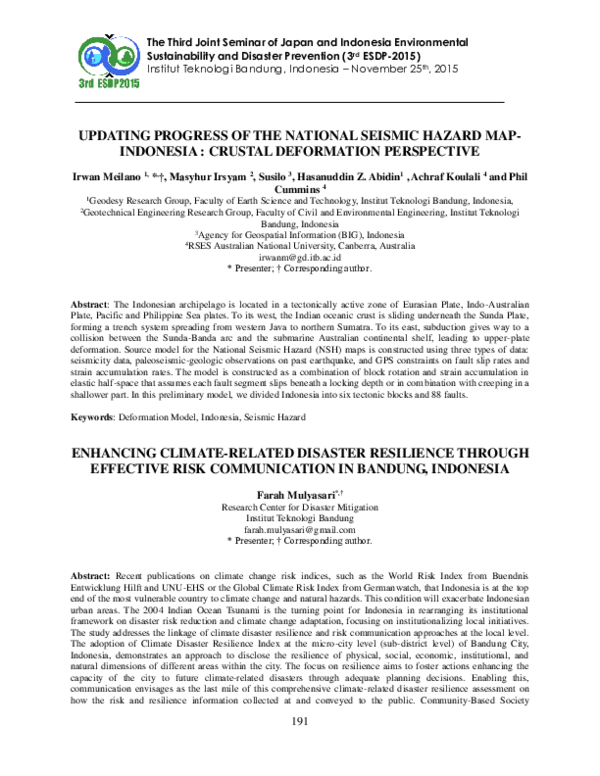 Pdf Enhancing Climate Related Disaster Resilience Through Effective