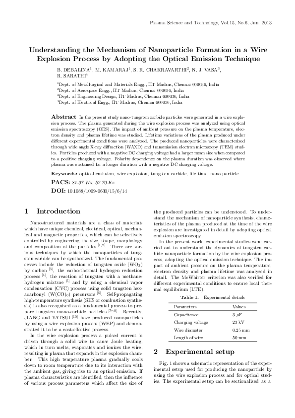 (PDF) Understanding the Mechanism of Nanoparticle Formation in a Wire ...