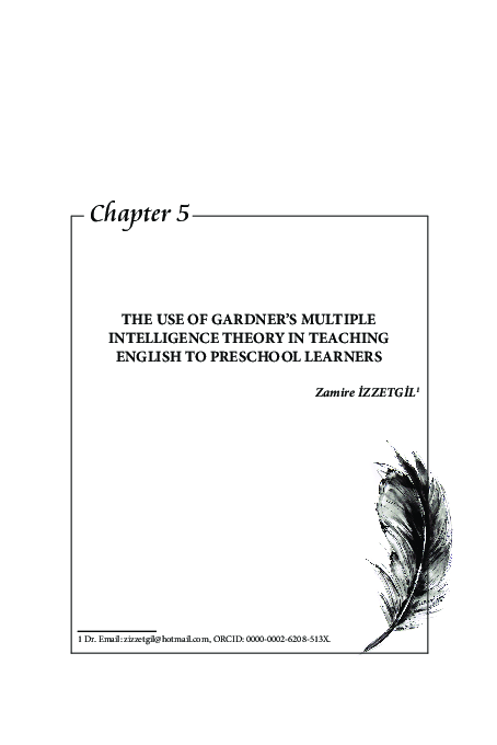 (PDF) THE USE OF GARDNER'S MULTIPLE INTELLIGENCE THEORY IN TEACHING ...