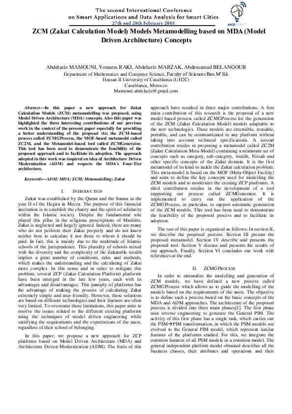(PDF) ZCM (Zakat Calculation Model) Models Metamodelling Based on MDA ...