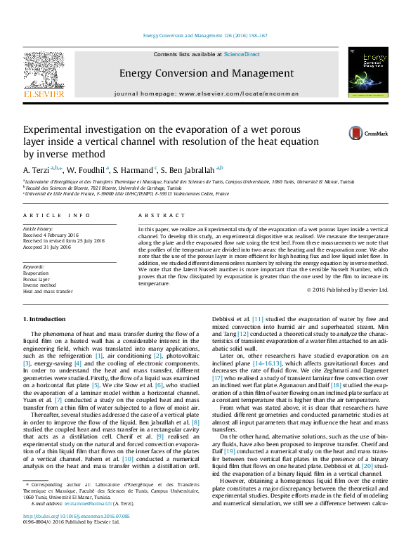 (PDF) Experimental investigation on the evaporation of a wet porous ...