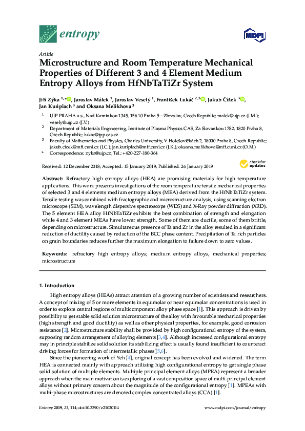 (PDF) Microstructure and Room Temperature Mechanical Properties of ...